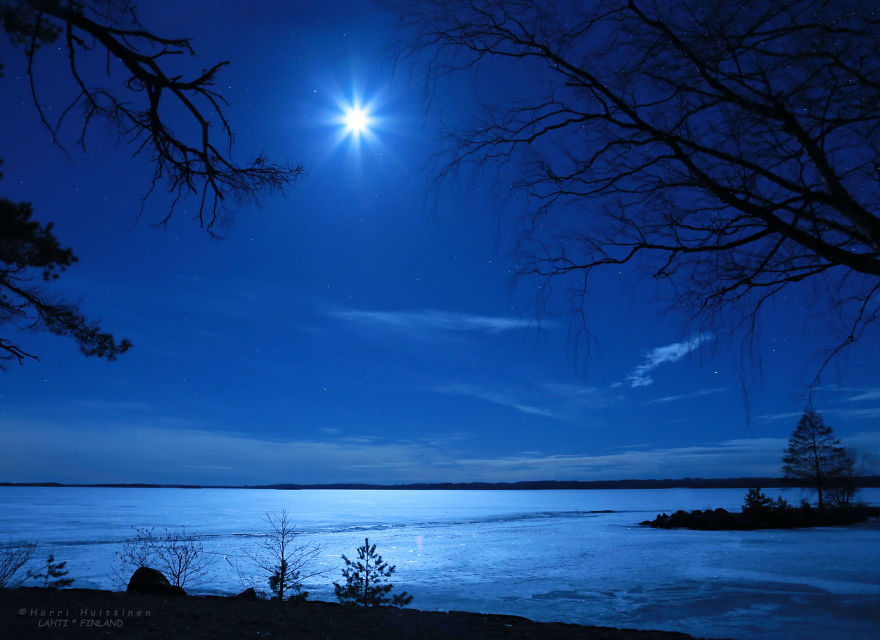 Pictures Of Northern Nature At Night In Winter Pictures Of Northern Nature At Night In Winter