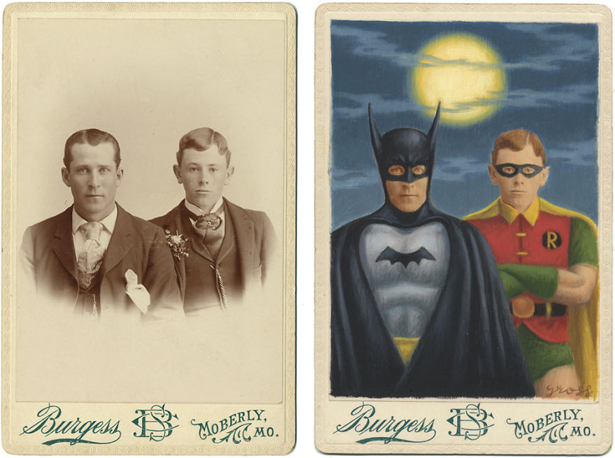 This Artist Turns Vintage Portraits Into Heroes Of Pop Culture