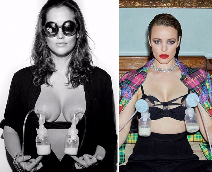 Rachel McAdams Poses In Versace While Pumping Her Milk