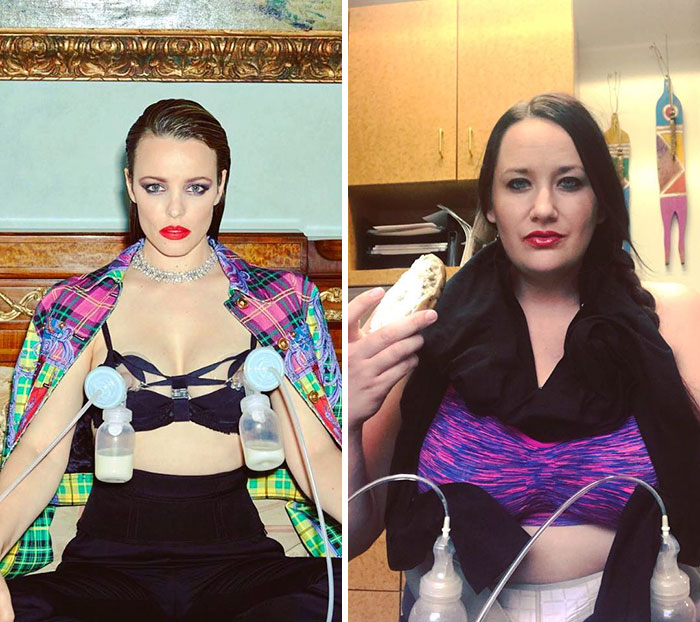 Rachel McAdams Poses In Versace While Pumping Her Milk