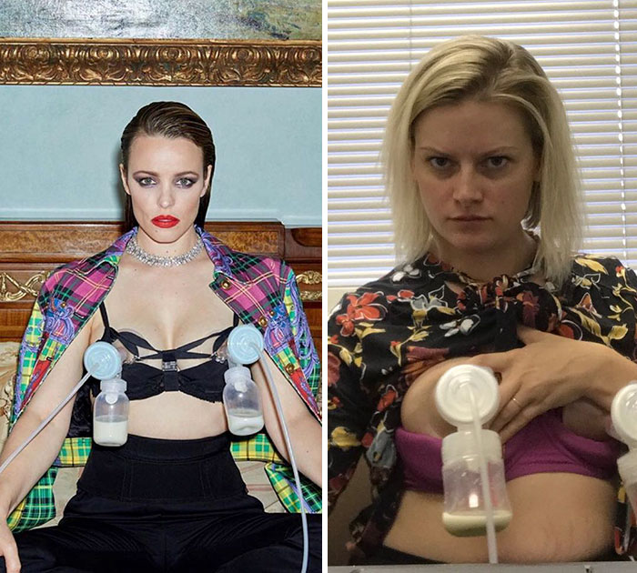 Rachel McAdams Poses In Versace While Pumping Her Milk