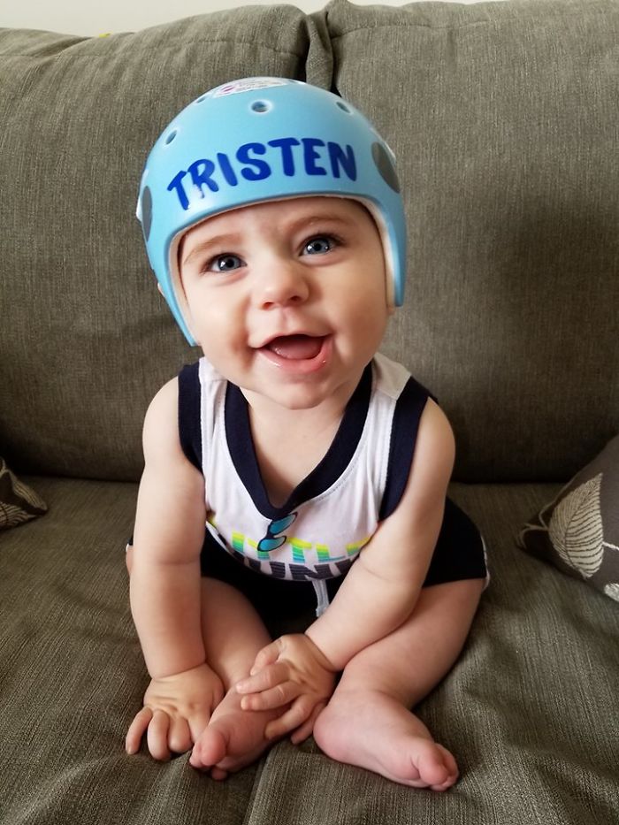 I Was So Excited To See Her Share Her Sons Journey! We Were Torn As Whether We Wanted To Share Ours Sons With Non Family. This Was My Little Guy, His Helmet Said "Whale Rounded"