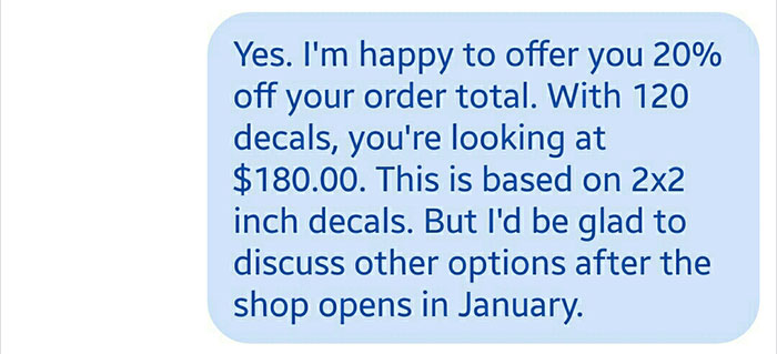 Teacher Demands 120 Free Vinyl Decals In Time For Christmas, Goes Crazy When The Woman Says No