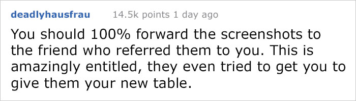 Guy Gets Accused Of Ruining Christmas After Not Delivering A Free Table To A Client 180 Miles Away Guy Gets Accused Of Ruining Christmas After Not Delivering A Free Table To A Client 180 Miles Away