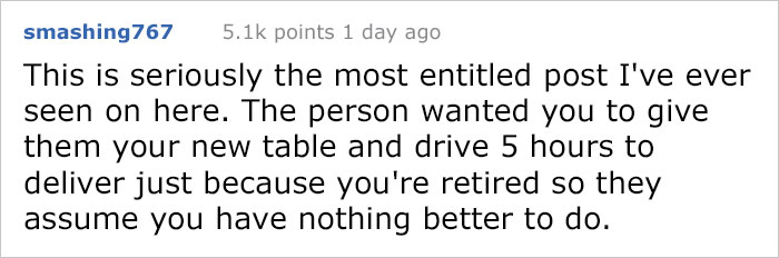Guy Gets Accused Of Ruining Christmas After Not Delivering A Free Table To A Client 180 Miles Away Guy Gets Accused Of Ruining Christmas After Not Delivering A Free Table To A Client 180 Miles Away