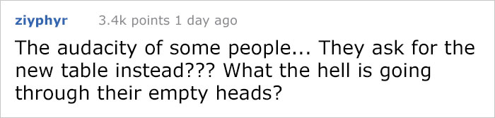 Guy Gets Accused Of Ruining Christmas After Not Delivering A Free Table To A Client 180 Miles Away