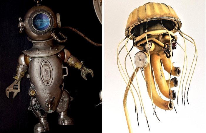 Steampunk Sculptures That I Create From Trash (New Pics)