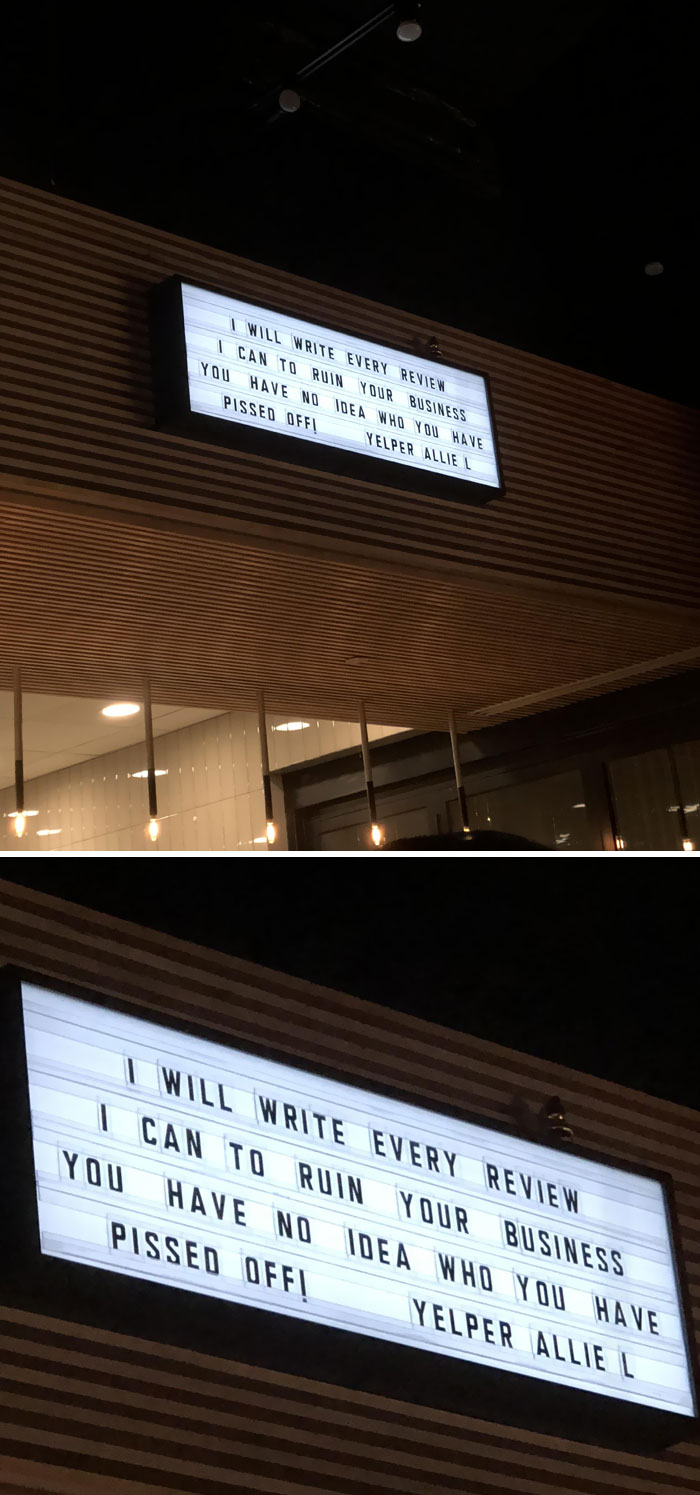 Restaurant Puts Its Negative Reviews On Display