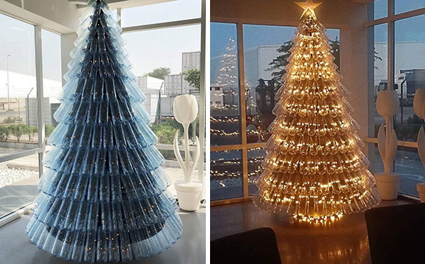 'Green' Christmas Tree From Recycled Plastic Drinking Bottles
