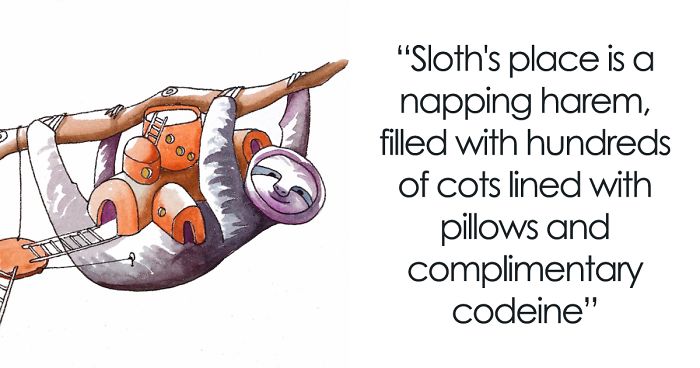 I Illustrated How Bed N’ Breakfasts Built On Animals Would Look Like