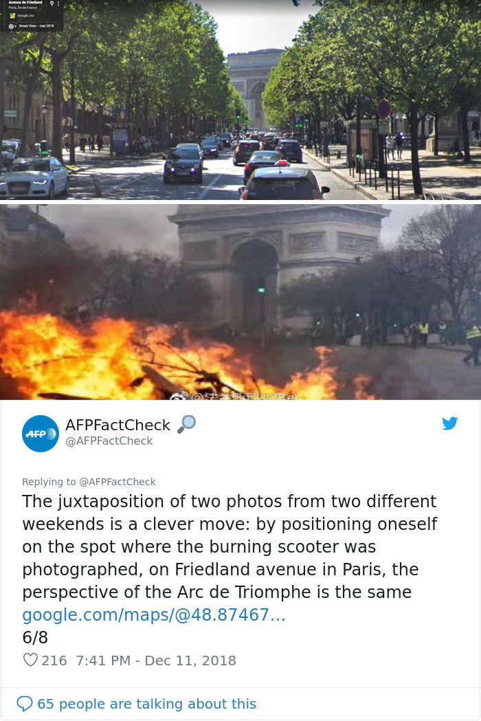 Someone Shows How Paris Protest Fire 'Actually Looked', Gets Shut Down With Facts Someone Shows How Paris Protest Fire 'Actually Looked', Gets Shut Down With Facts