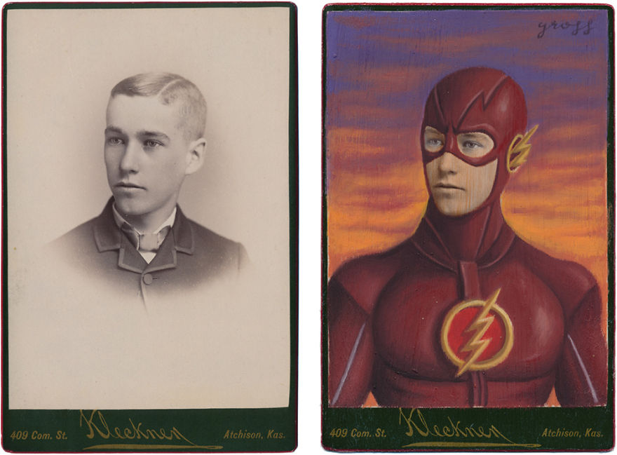 This Artist Turns Vintage Portraits Into Heroes Of Pop Culture