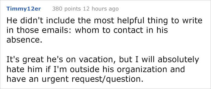 Guy Emails A Coworker Who’s On Vacation, Gets A Hilarious Auto-Response
