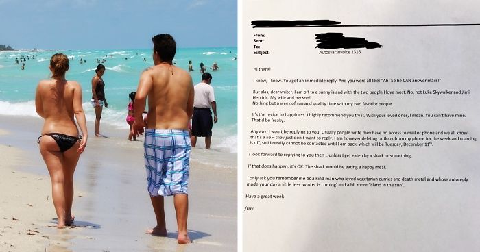 Guy Emails A Coworker Who’s On Vacation, Gets A Hilarious Auto-Response