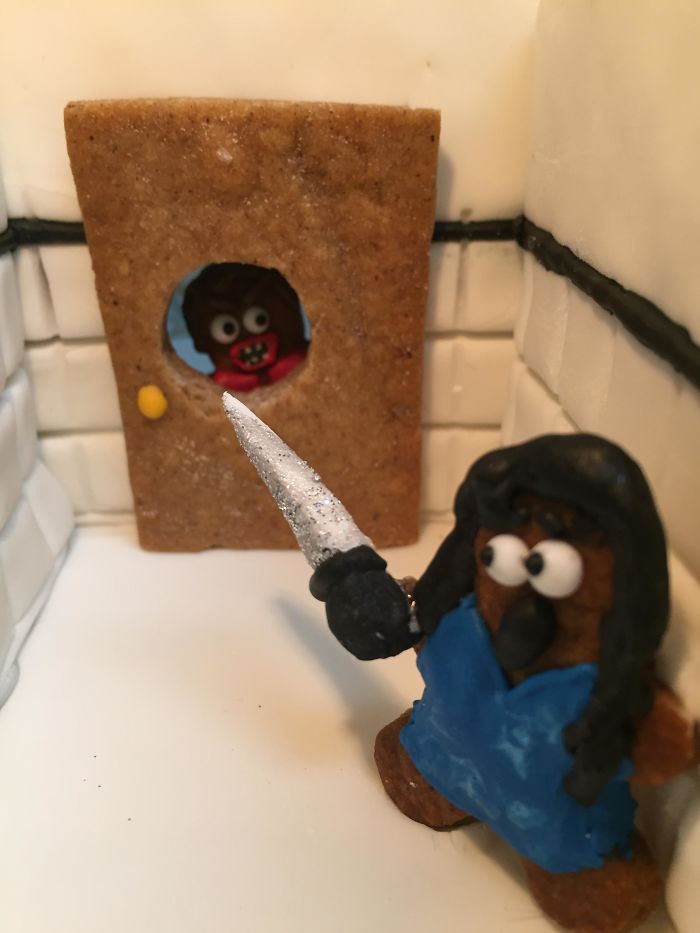 This Family Takes Gingerbread House Building To The Next Level, Destroys Them With An Axe Or Baseball Bat
