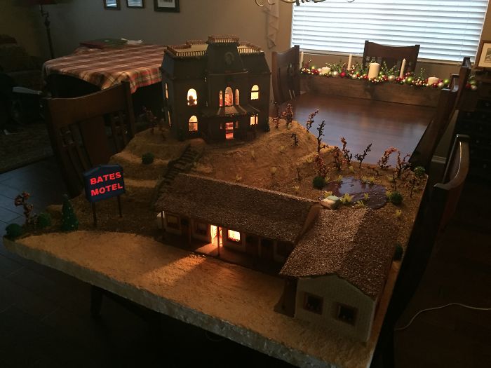 This Family Takes Gingerbread House Building To The Next Level, Destroys Them With An Axe Or Baseball Bat