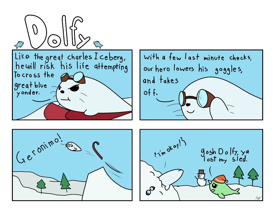 The World Sucks, So I Make Cute Comics About My Baby Harp Seal Plushy To Make It A Bit Better.
