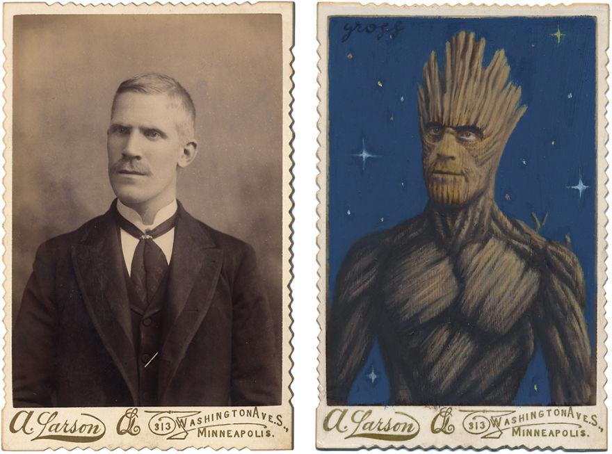 This Artist Turns Vintage Portraits Into Heroes Of Pop Culture