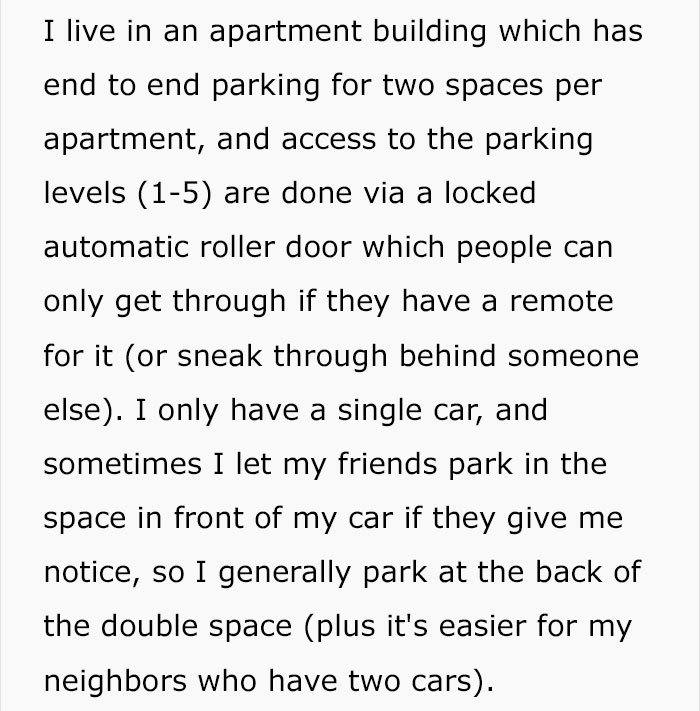 Stranger Kept Blocking This Guy's Parking Space With His Car, So He Used His Mechanic Skills To Hide It