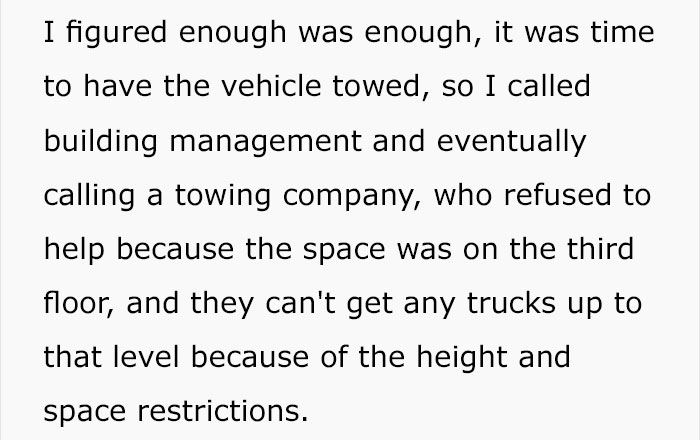 Stranger Kept Blocking This Guy's Parking Space With His Car, So He Used His Mechanic Skills To Hide It Stranger Kept Blocking This Guy's Parking Space With His Car, So He Used His Mechanic Skills To Hide It