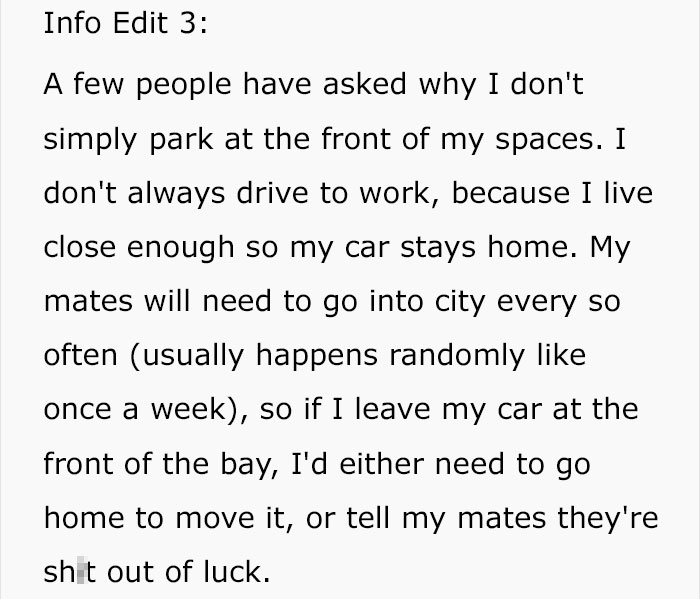 Stranger Kept Blocking This Guy's Parking Space With His Car, So He Used His Mechanic Skills To Hide It Stranger Kept Blocking This Guy's Parking Space With His Car, So He Used His Mechanic Skills To Hide It