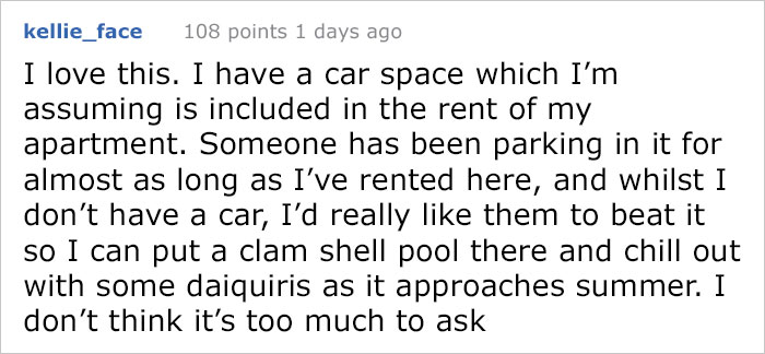 Stranger Kept Blocking This Guy's Parking Space With His Car, So He Used His Mechanic Skills To Hide It