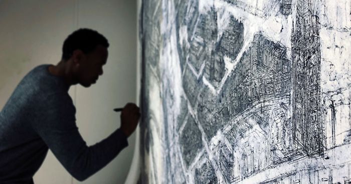 We Carefully Hand-Sketched The Entire City Of Perth, Scotland To The Smallest Detail