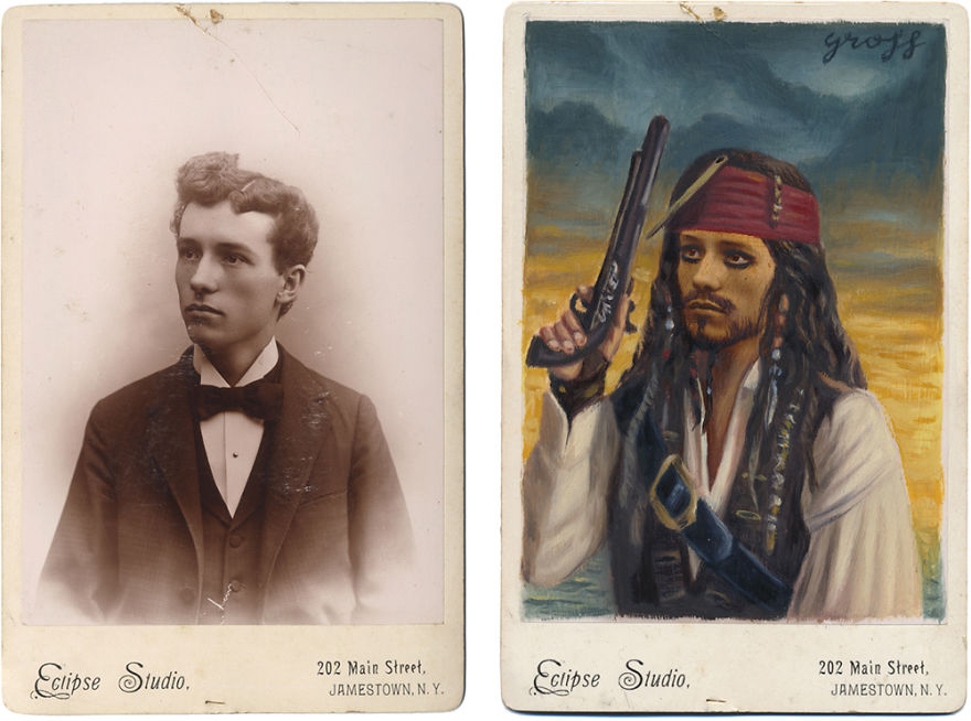 This Artist Turns Vintage Portraits Into Heroes Of Pop Culture