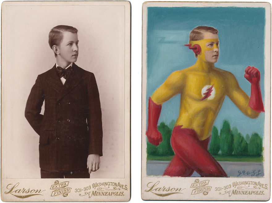 This Artist Turns Vintage Portraits Into Heroes Of Pop Culture