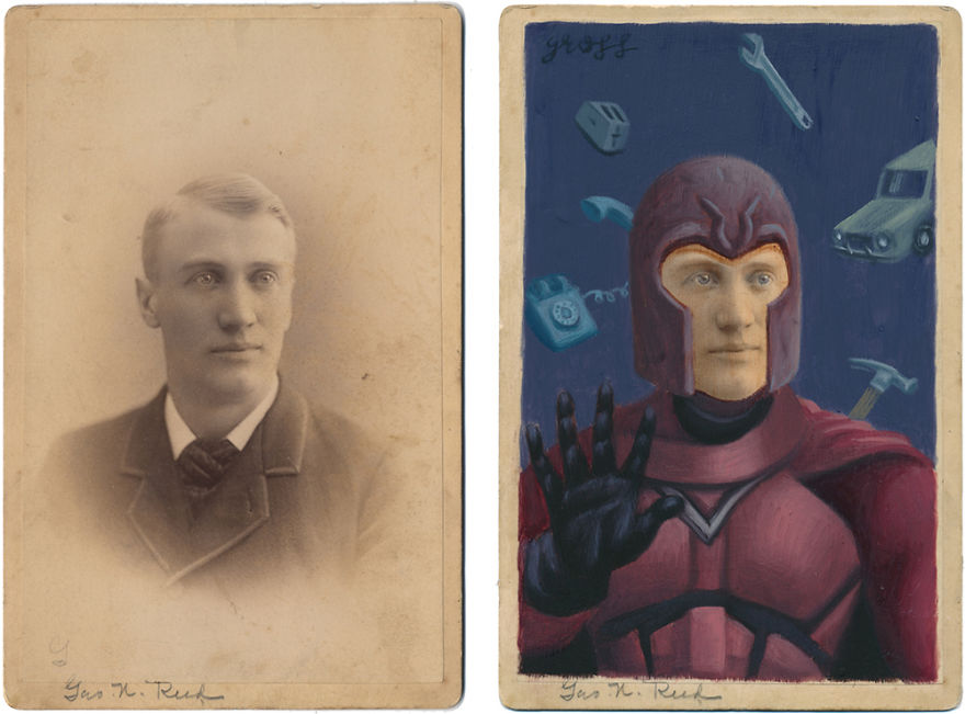 This Artist Turns Vintage Portraits Into Heroes Of Pop Culture
