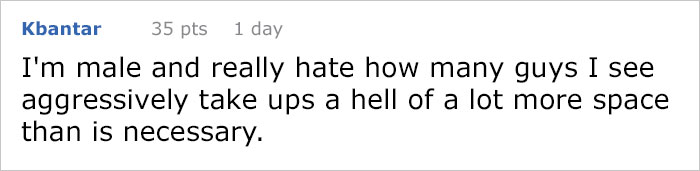 Guy Calls Out Anti-Manspreading Campaigns For Being Hypocritical