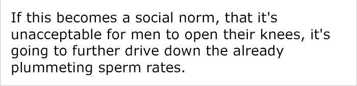 Guy Calls Out Anti-Manspreading Campaigns For Being Hypocritical Guy Calls Out Anti-Manspreading Campaigns For Being Hypocritical