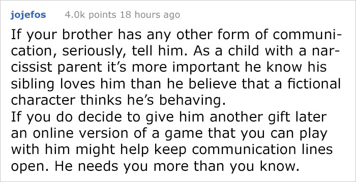 This Guy Bought A $300 Gift For His Brother, But His Mother Brushed It Off As A Gift From Santa And Asked For More Money