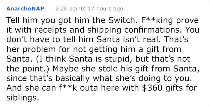 This Guy Bought A $300 Gift For His Brother, But His Mother Brushed It Off As A Gift From Santa And Asked For More Money This Guy Bought A $300 Gift For His Brother, But His Mother Brushed It Off As A Gift From Santa And Asked For More Money