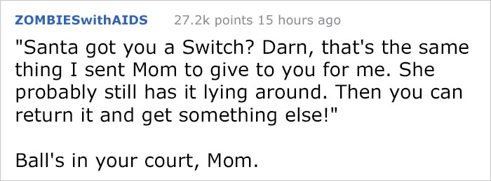 This Guy Bought A $300 Gift For His Brother, But His Mother Brushed It Off As A Gift From Santa And Asked For More Money This Guy Bought A $300 Gift For His Brother, But His Mother Brushed It Off As A Gift From Santa And Asked For More Money