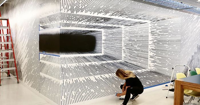 This Artist Creates Amazing Optical Illusions Using Simple Lines