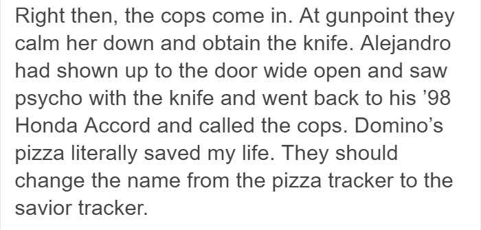Guy Shares The Story Of How Domino's Pizza Tracker Saved Him From His Violent Ex-Girlfriend