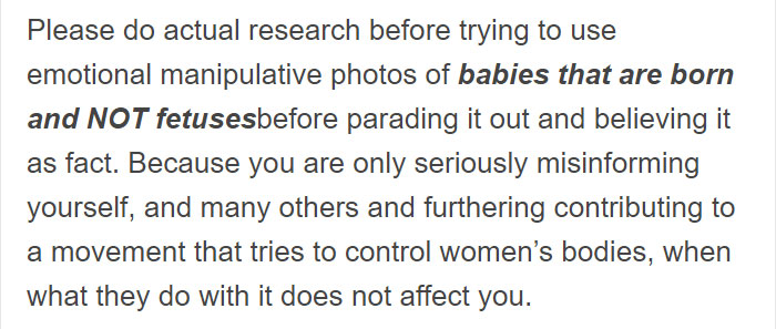 Anti-Abortion Advocate Uses Baby's Picture To Emotionally Manipulate People, Gets Destroyed With Facts Anti-Abortion Advocate Uses Baby's Picture To Emotionally Manipulate People, Gets Destroyed With Facts