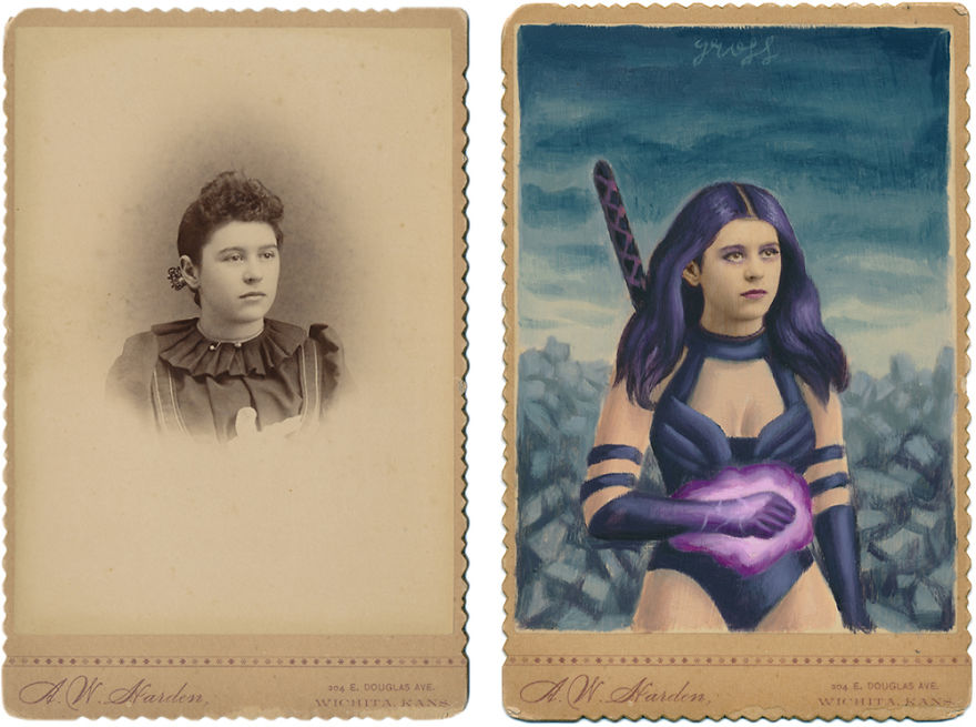 This Artist Turns Vintage Portraits Into Heroes Of Pop Culture