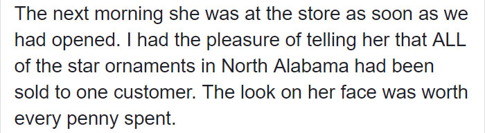 Rude Woman Demands Discount On A 50 Cent Christmas Ornament, Retail Worker Gets Revenge