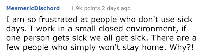 'Don't Believe I'm Sick?' People Are Applauding The Way This Employee Got Revenge On Her Manager 'Don't Believe I'm Sick?' People Are Applauding The Way This Employee Got Revenge On Her Manager