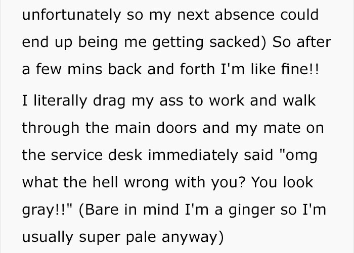 'Don't Believe I'm Sick?' People Are Applauding The Way This Employee Got Revenge On Her Manager 'Don't Believe I'm Sick?' People Are Applauding The Way This Employee Got Revenge On Her Manager