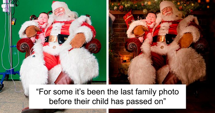These Photographers Organize Magical Christmas Photoshoots For Children In Hospitals, As For Some It Might Be Their Last