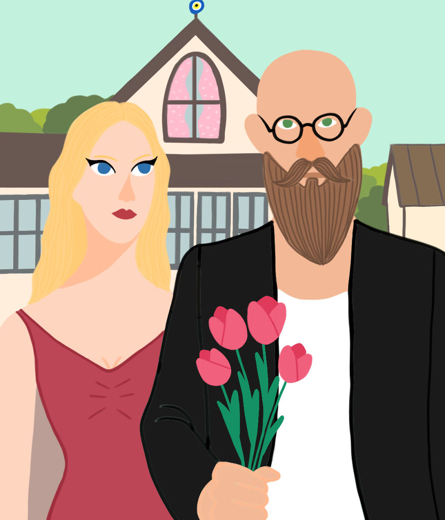 “American Gothic” By Grant Wood