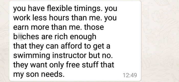"I Teach Swimming To Kids For Free. Mom Demands That I Teach Her Son Exclusively And Give Her The Money"