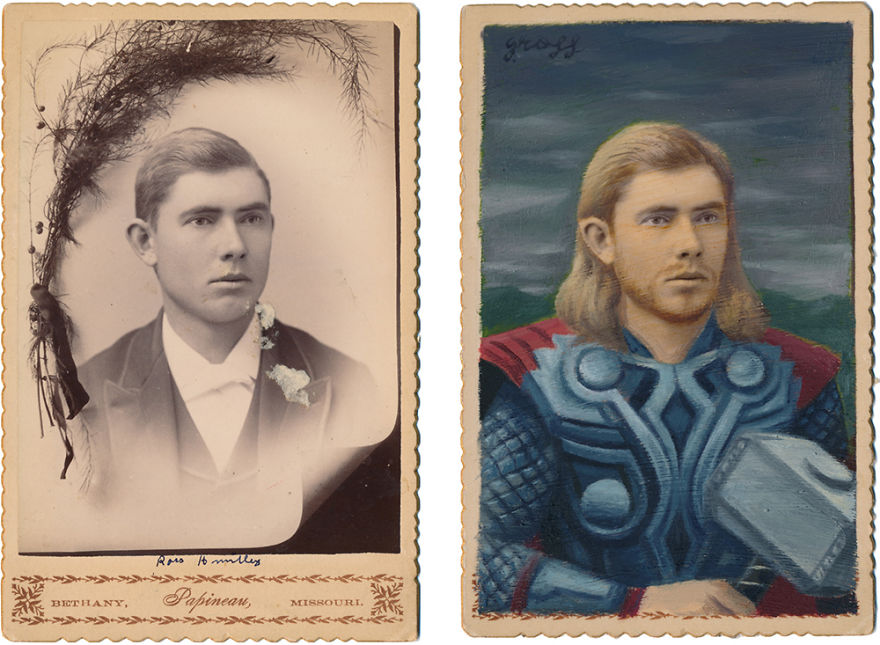 This Artist Turns Vintage Portraits Into Heroes Of Pop Culture