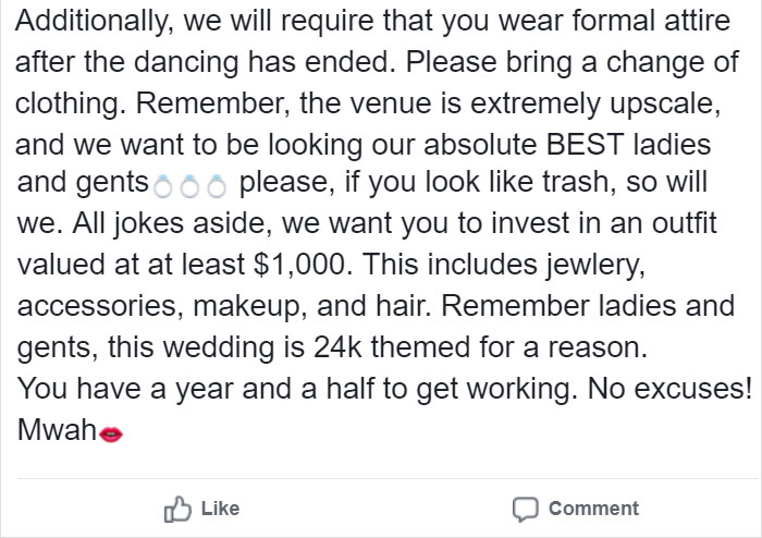 Bride Asks Guests To Dress Based On Their Weight, Completely Loses It When Someone Shames Her On Reddit Bride Asks Guests To Dress Based On Their Weight, Completely Loses It When Someone Shames Her On Reddit