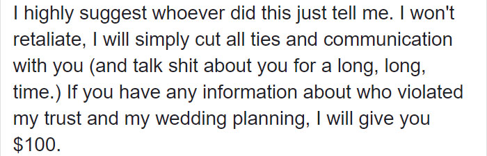 Bride Asks Guests To Dress Based On Their Weight, Completely Loses It When Someone Shames Her On Reddit Bride Asks Guests To Dress Based On Their Weight, Completely Loses It When Someone Shames Her On Reddit