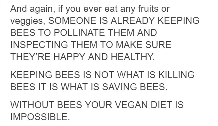 Beekeepers Sick Of Vegan Diet Hypocrisy Shut Them Down With Facts Beekeepers Sick Of Vegan Diet Hypocrisy Shut Them Down With Facts