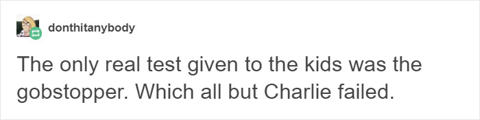 Tumblr User Explains Why Violet Should Have Won In "Willy Wonka & The Chocolate Factory"